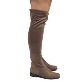Mulheres Taupe botas 3037-49
