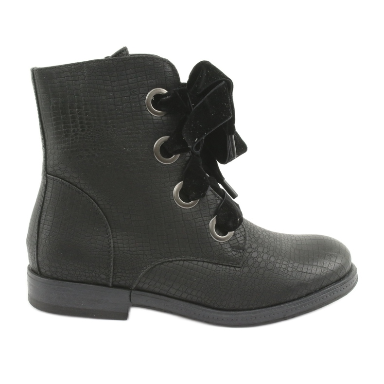 Botas pretas atadas HFN-5505 pretas preto
