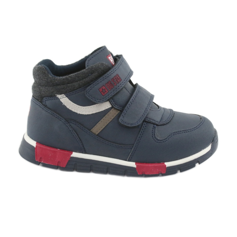 Tênis esportivos de velcro Big Star 374065 azul marinho branco vermelho