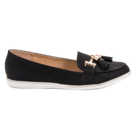 Juliet preto Mocassins casuais