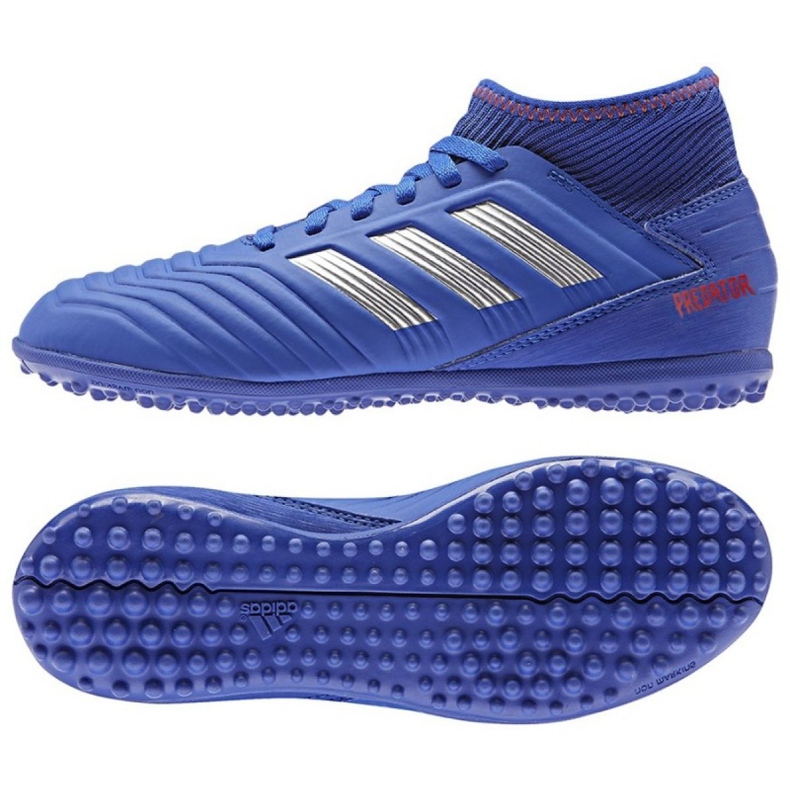 Sapatos azuis Adidas Predator 19.3 Tf Jr CM8546 azul azul