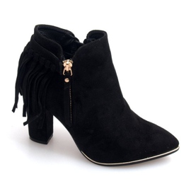 Botas de salto alto camurça A989 pretas preto Botas de salto alto camurça A989 pretas preto