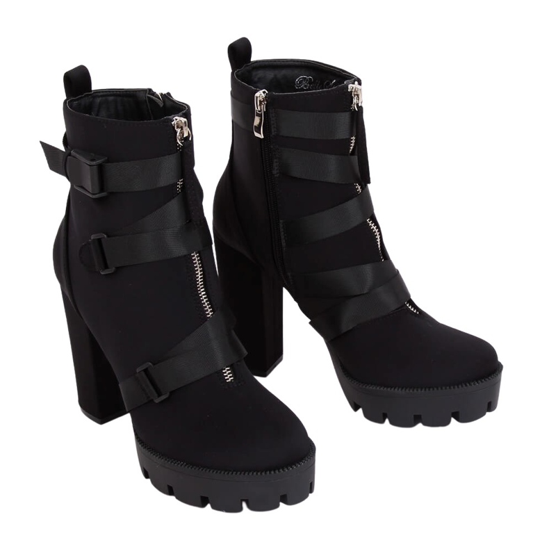 Botas plataforma pretas B9026 pretas preto