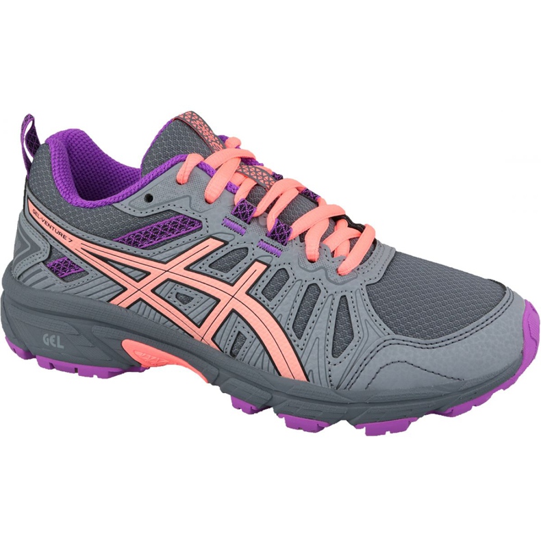 Tênis de corrida Asics Gel-Venture 7 Gs Jr 1014A072-020 cinza