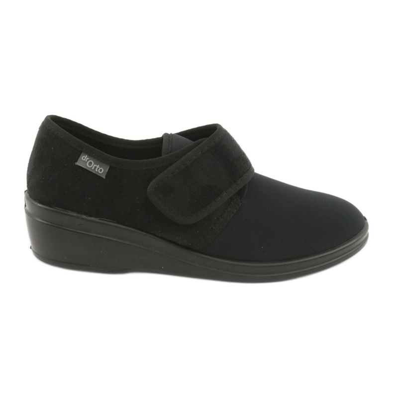 Chinelos femininos DR.ORTO Befado com velcro, pu 033D002, preto