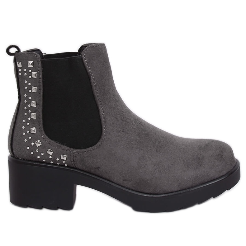 Botas cinza Chelsea com tachas Z175 Gray