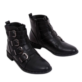 Botas pretas com fivelas, pretas 688-57 pretas preto