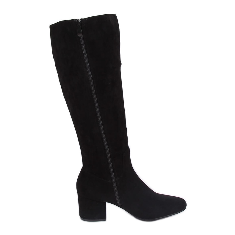 Botas pretas de salto alto YQ218P pretas preto
