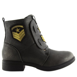 Botas de trabalho com remendos cinza H-4 Gray Botas de trabalho com remendos cinza H-4 Gray