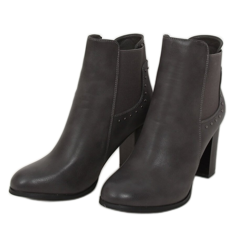 Clássico cinza salto alto cinza 88097 cinza