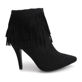 Botas pretas em um alfinete Boho 99-95 Preto