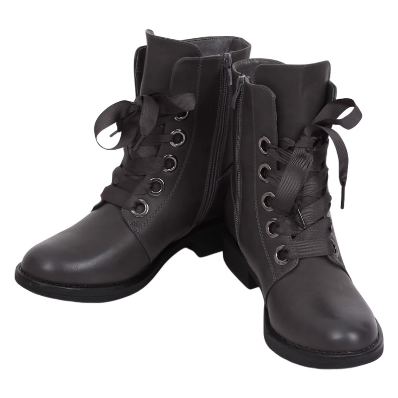 Botas cinza com cordões cinza ZX2805 cinza