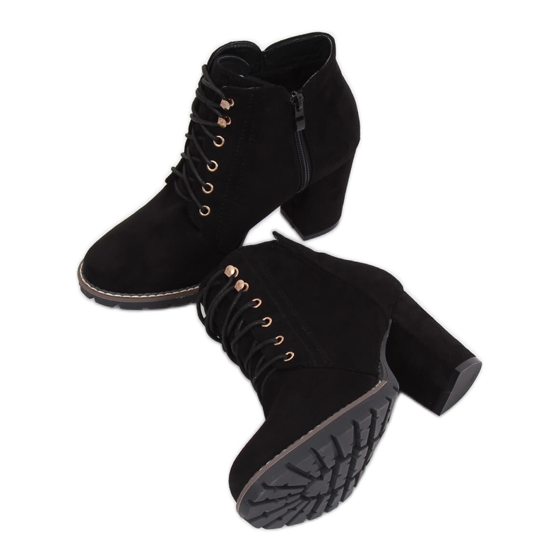 Botas pretas de salto alto 995-30 Pretas preto