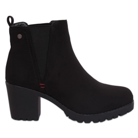 Botas pretas com salto largo W373 Preto