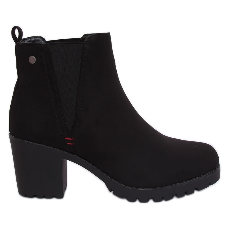 Botas pretas com salto largo W373 Preto