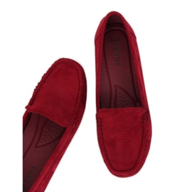 Vermelho Mocassins feminino Borgonha R812-1 Vinho