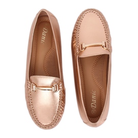 -de-rosa Mocassins para mulheres L7189A Champagne