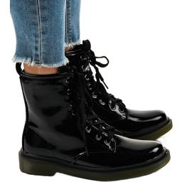 Botas de couro preto SD708