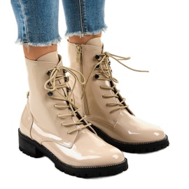 Marrom Botas altas femininas bege XW37278