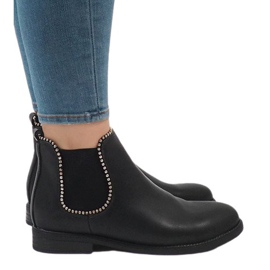 Botas pretas isoladas com elástico 1003-PA preto