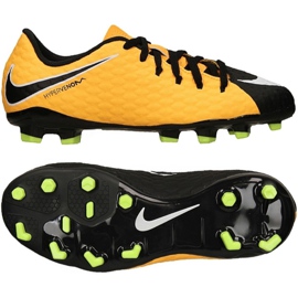 Sapatos amarelos Nike Hypervenom Phelon Iii Fg Jr 852595 801
