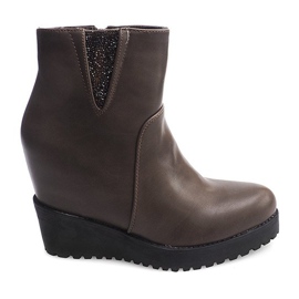 Cunhas 8E8505 Botas de cunha Khaki multicolorido