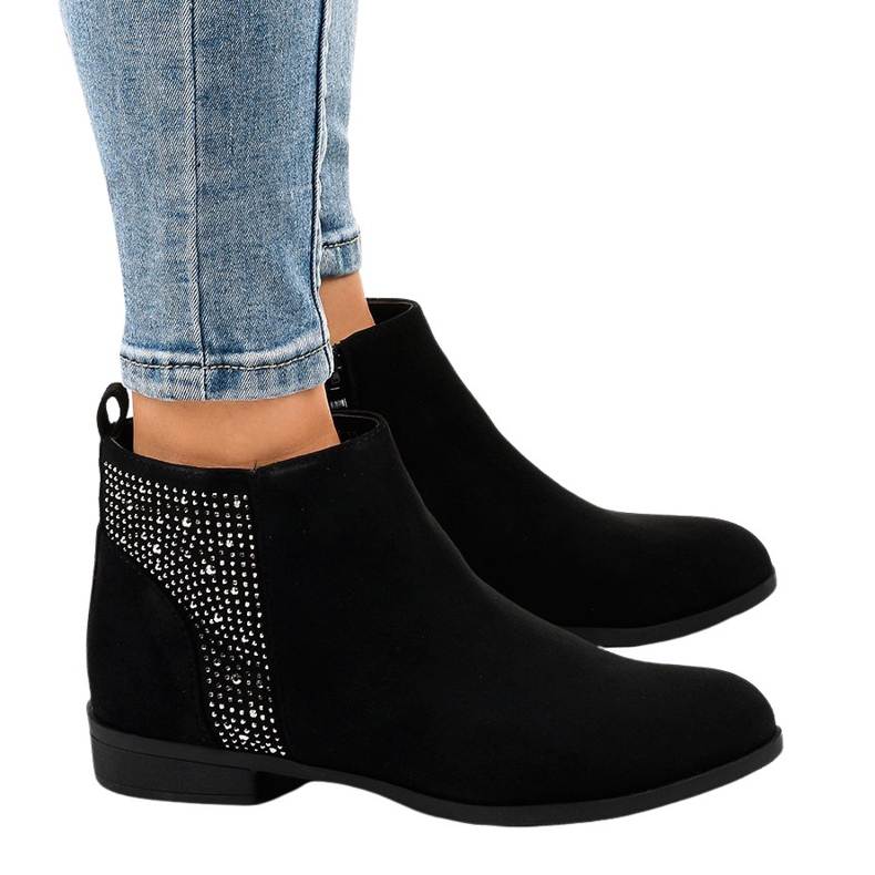 Botas de camurça preta L1211 preto