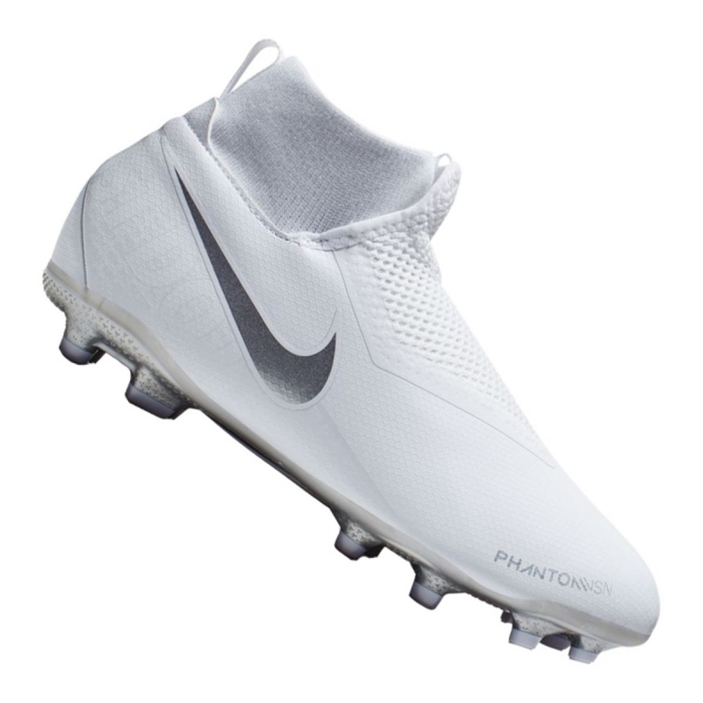 Chuteira Nike Phantom Vsn Academy Df Mg Jr AO3287-100 branco branco