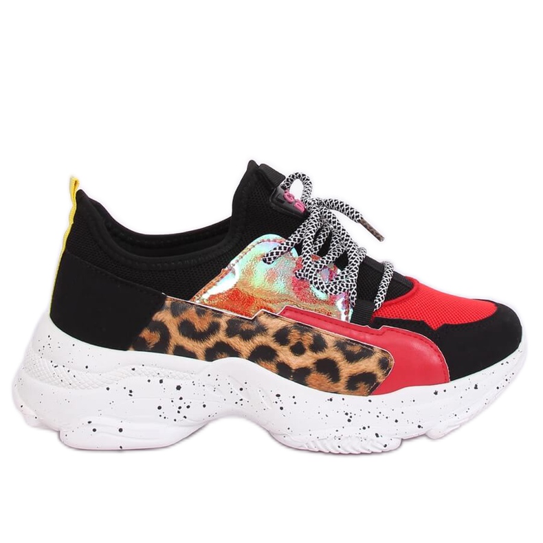 Sapatos esportivos pretos e vermelhos HL-04 Vermelho multicolorido