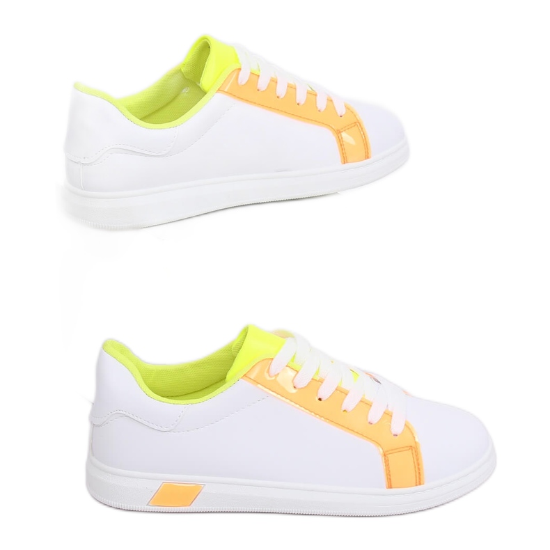 Tênis feminino W-3116 laranja branco amarelo