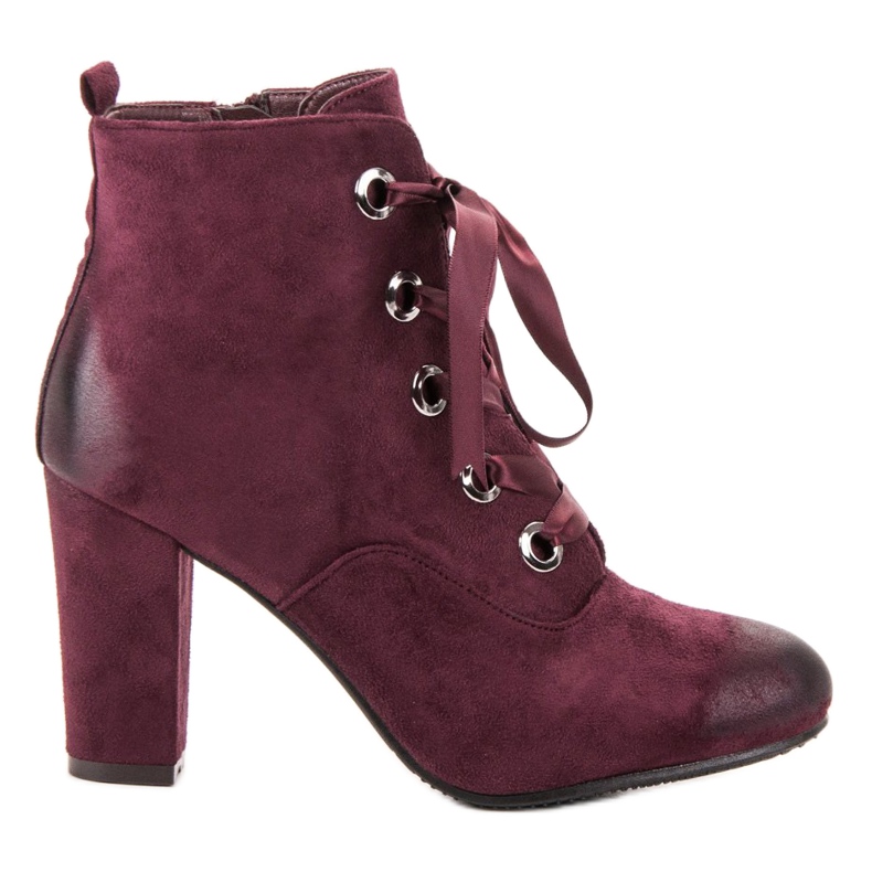 Vinceza Botas de camurça cor de vinho vermelho