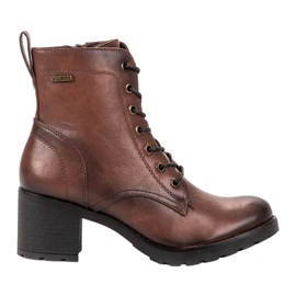 Botas de renda marrom da VINCEZA