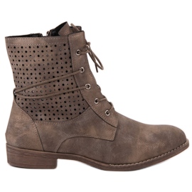 Groto Gogo verde Botas Amarradas na Moda