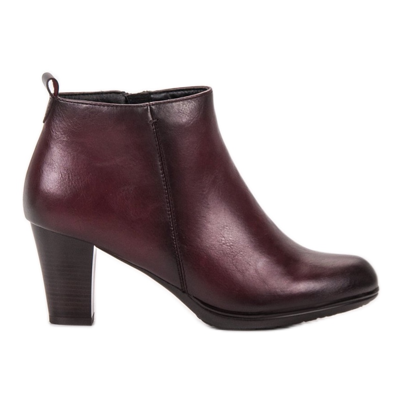 Vinceza Botas de Salto Baixo vermelho