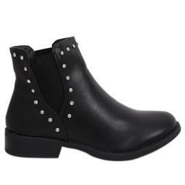 Botas pretas Chelsea com tachas pretas HQ927 Preto