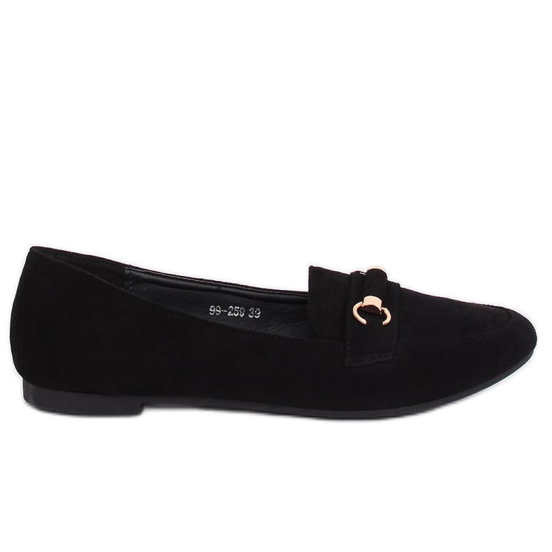 Mocassins femininos negros 99-259 Preto