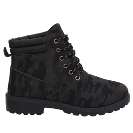Preto Botas de madeira camo para mulher W-3033 Blackcamuflage