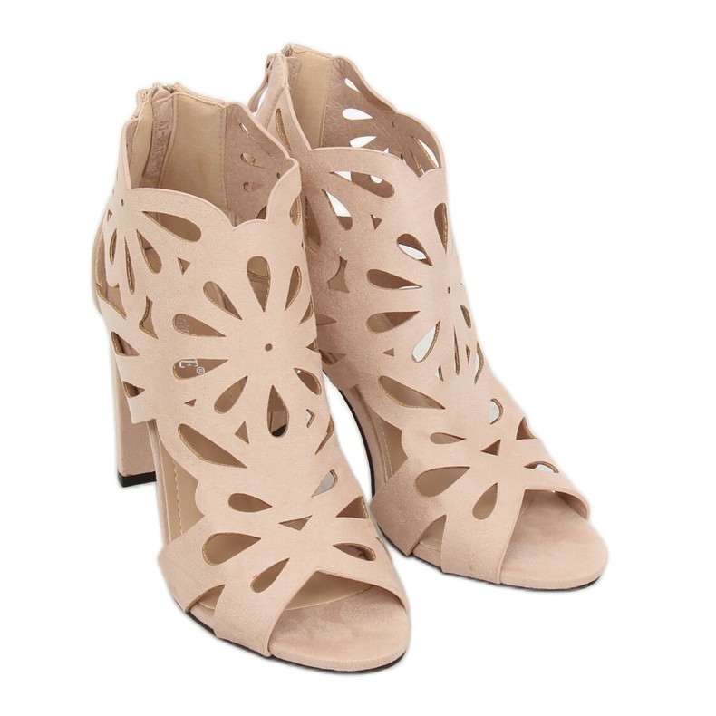 Botas bordadas bege AT-0657-L Nude II-GAT