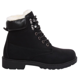 Preto Botas de madeira para mulher negra 1121-PA Black