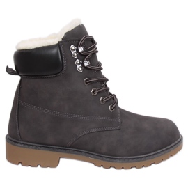 Cinza Grey Botas de madeira para mulher 1121-PA Grey