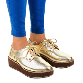 Sapatos de renda elegantes dourados 2017-1 Sapatos de renda elegantes dourados 2017-1