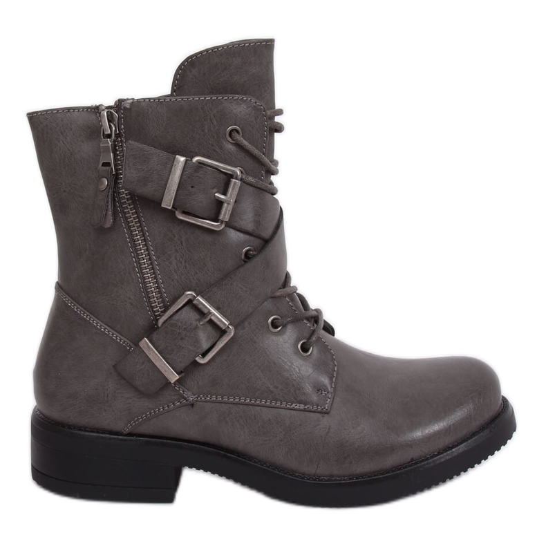 Botas militares cinza C581 cinza