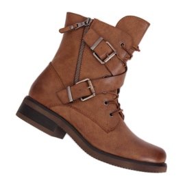 Botas militares camelo de trabalho C581 Camelo marrom