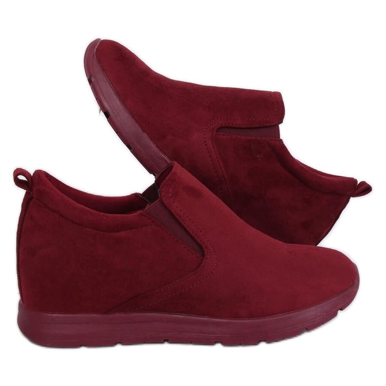 Sapatos em cunha oculta ZY-7K67 Vermelho