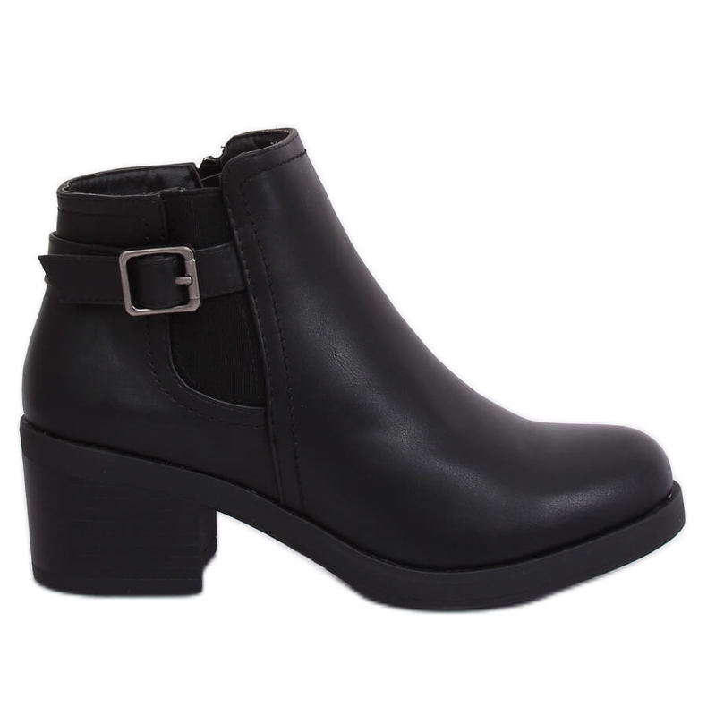 Botas Jodhpur pretas de salto alto B0-232 Pretas preto