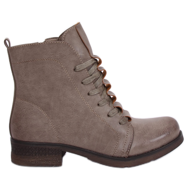 Botas de amarrar bege F2801 Khaki