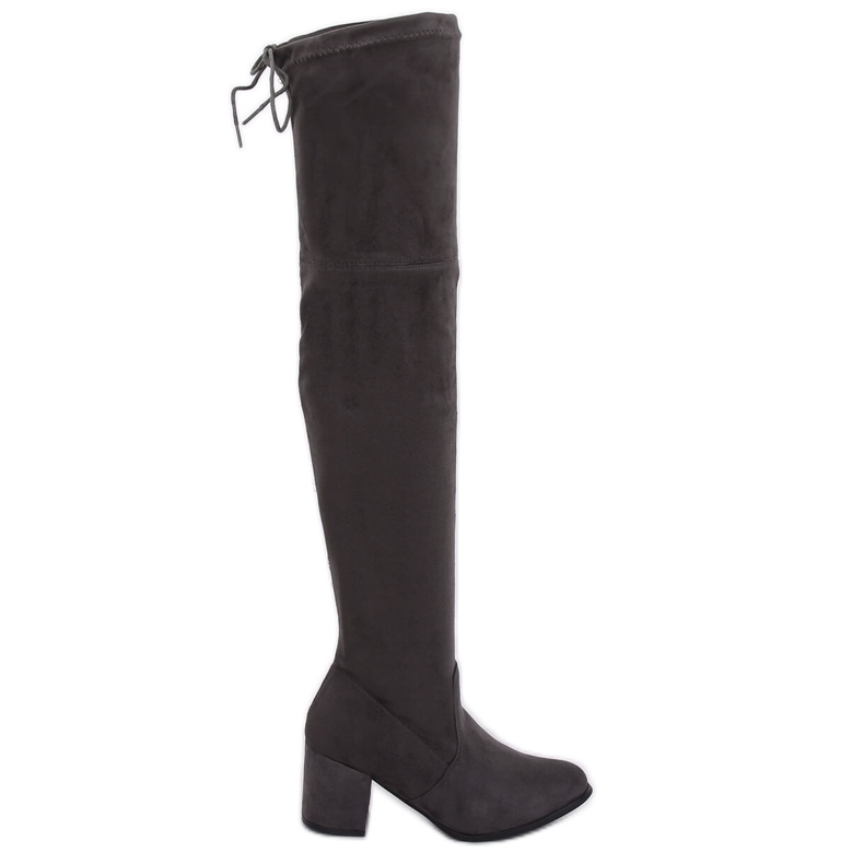 Botas acima do joelho cinza outono C-7172 cinza