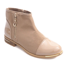 Botas elegantes Openwork B8107 Bege