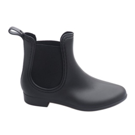 Botas de chuva curtas com borracha 608 preta preto Botas de chuva curtas com borracha 608 preta preto