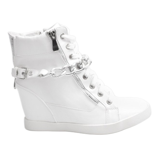 Botas Tênis Em Cunha 8089 Branco